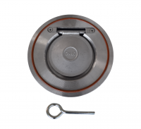 EEB terugslagklep tussen flenzen type 118 enkele disc, verchroomd staal - EPDM - PN10/16