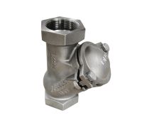RVS vuilwater balkeerklep PN10/16 - draadverbinding F/F met NBR-bal